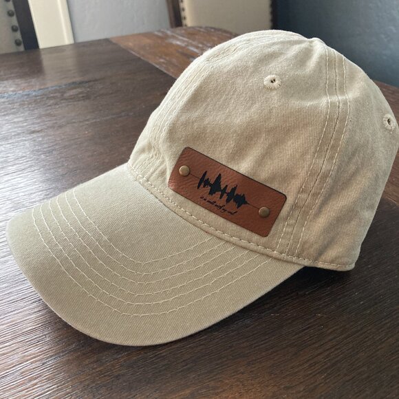 It Is Well With My Soul Soundwave Vintage Washed Beige Hat - Picture 2 of 4